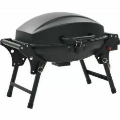 VidaXL Barbecue à Gaz Portatif Avec Zone De Cuisson Noir - Noir -France Barbecue Soldes Boutique 10998403 3