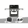 Barbecue Gaz Weber Spirit II E-310 + Plancha + Housse + Thermomètre IGrill 3 - Noir