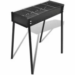 VidaXL Support De Barbecue Au Charbon De Bois Carré 75x28 Cm - Noir