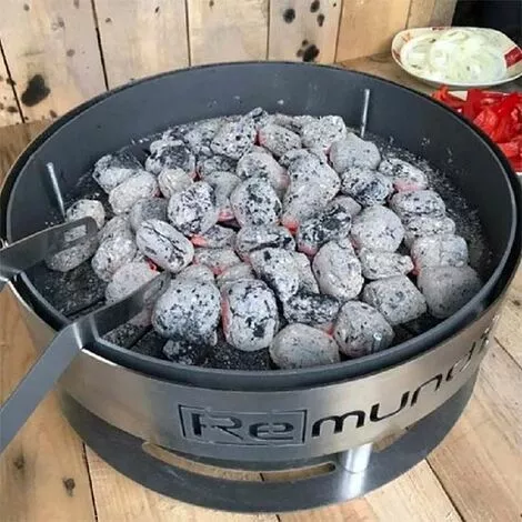 REMUNDI Barbecue Brasero De Table En Acier Pirus Gris - Gris 5 REMUNDI Barbecue Brasero De Table En Acier Pirus Gris - Gris – Image 4