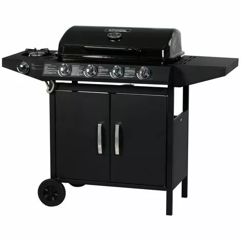 HABITAT & JARDIN Barbecue Gaz "Festa 5" - 5 Brûleurs Dont 1 Latéral - 12.9 Kw- Noir 2 HABITAT & JARDIN Barbecue Gaz "Festa 5" - 5 Brûleurs Dont 1 Latéral - 12.9 Kw- Noir
