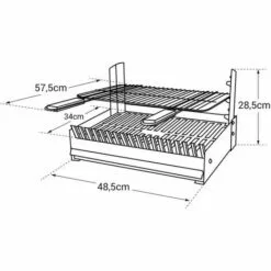 SOMAGIC - Barbecue Au Charbon De Bois Réglable En 3 Hauteurs GRILLOIR - Grilloir à Poser - Gris -France Barbecue Soldes Boutique 12263208 3