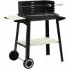 VidaXL Barbecue Au Charbon De Bois Avec Roulettes - Noir 2 VidaXL Barbecue Au Charbon De Bois Avec Roulettes - Noir -France Barbecue Soldes Boutique 12438552 1