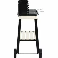 VidaXL Barbecue Au Charbon De Bois Avec Roulettes - Noir -France Barbecue Soldes Boutique 12438552 3
