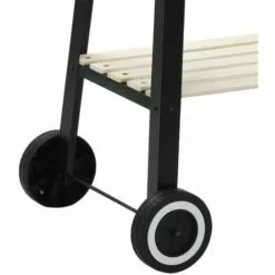 VidaXL Barbecue Au Charbon De Bois Avec Roulettes - Noir -France Barbecue Soldes Boutique 12438552 4