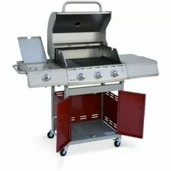 ALICE'S GARDEN Barbecue Gaz Inox 14kW – Richelieu Rouge – Barbecue 3 Brûleurs + 1 Feu Latéral. Côté Grill Et Côté Plancha. Housse De Protection Incluse - Rouge 9 ALICE'S GARDEN Barbecue Gaz Inox 14kW – Richelieu Rouge – Barbecue 3 Brûleurs + 1 Feu Latéral. Côté Grill Et Côté Plancha. Housse De Protection Incluse - Rouge -France Barbecue Soldes Boutique 12957223 3