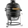 Klarstein Princesize Kamado-Grill Barbecue En Céramique Grille De Barbecue En Acier Inoxydable Barbecue Fumoir BBQ Noir