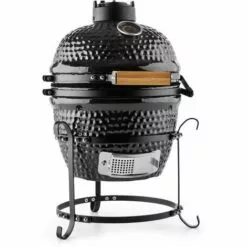 Klarstein Princesize Kamado-Grill Barbecue En Céramique Grille De Barbecue En Acier Inoxydable Barbecue Fumoir BBQ Noir