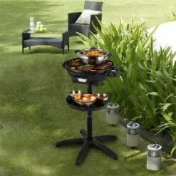 Klarstein Grillpot - Grill électrique / Barbecue De Table Plaque En Fonte Ø 40cm -France Barbecue Soldes Boutique 12990456 3