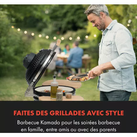 Klarstein Queensize Barbecue Kamado Grille Cuisson Inox - Noir 4 Klarstein Queensize Barbecue Kamado Grille Cuisson Inox - Noir – Image 2
