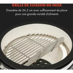 Klarstein Queensize Barbecue Kamado Grille Cuisson Inox - Noir 9 Klarstein Queensize Barbecue Kamado Grille Cuisson Inox - Noir -France Barbecue Soldes Boutique 12991700 3