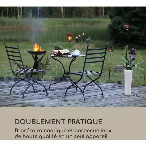 Blumfeldt Caruso Braséro De Jardin Basculant Ø58 Cm Barbecue Inox Ø55 Cm 4 Blumfeldt Caruso Braséro De Jardin Basculant Ø58 Cm Barbecue Inox Ø55 Cm – Image 2