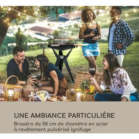 Blumfeldt Caruso Braséro De Jardin Basculant Ø58 Cm Barbecue Inox Ø55 Cm 5 Blumfeldt Caruso Braséro De Jardin Basculant Ø58 Cm Barbecue Inox Ø55 Cm – Image 3