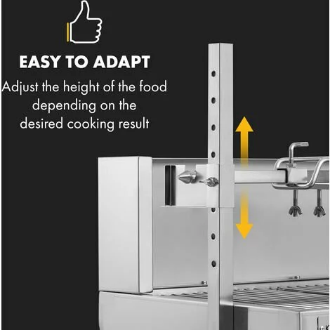 Klarstein Sauenland Pro Barbecue Broche Pour Cochon De Lait 13W 4 Roulettes Inox 5 Klarstein Sauenland Pro Barbecue Broche Pour Cochon De Lait 13W 4 Roulettes Inox – Image 3