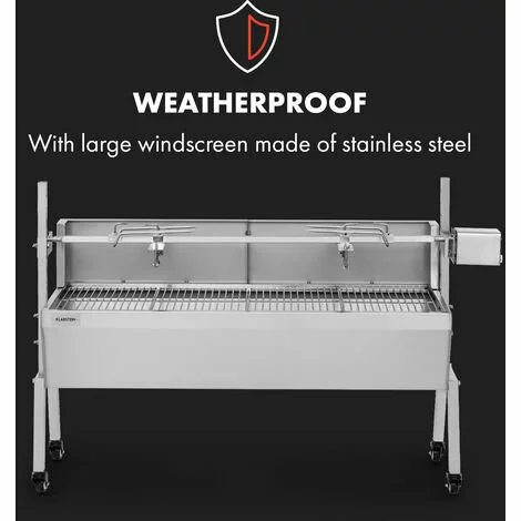 Klarstein Sauenland Pro Barbecue Broche Pour Cochon De Lait 13W 4 Roulettes Inox 7 Klarstein Sauenland Pro Barbecue Broche Pour Cochon De Lait 13W 4 Roulettes Inox – Image 5