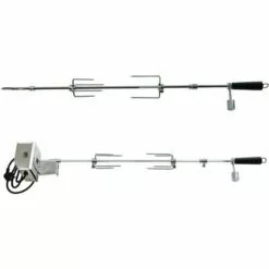 Barbecue à Gaz INOX 4 BRÛLEURS + 1 KIT RÔTISSOIRE (1 BRÛLEUR Infrarouge & TOURNEBROCHE)+ 1 Réchaud Et Thermomètre, 22KW,Grille/Plancha Inclus + Kit Flexibile + Housse - DÖNER GREADEN - Inox -France Barbecue Soldes Boutique 14068129 4