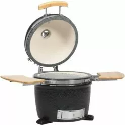 VidaXL Kamado Barbecue Au Charbon De Bois En Céramique 44 Cm - Noir