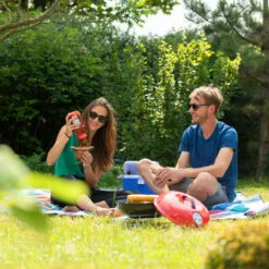 Relaxdays Barbecue Rond, Portable, Couvercle, Pique Nique, Grosse Surface De Cuisson,charbon De Bois D.36 Cm. Rouge -France Barbecue Soldes Boutique 14891408 5