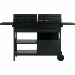 VidaXL Barbecue Gril Combo à Gaz Et Au Charbon Avec 3 Brûleurs - Noir 10 VidaXL Barbecue Gril Combo à Gaz Et Au Charbon Avec 3 Brûleurs - Noir -France Barbecue Soldes Boutique 17377638 4
