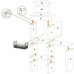 NO-NAME Barbecue Pierre Et Brique Avec Plan De Travail Sintra - Revêtement Pierre Beige - Sable -France Barbecue Soldes Boutique 17460283 3