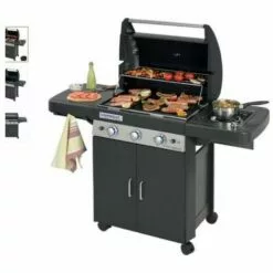 Barbecue à Gaz CAMPINGAZ LS DARK 3 Grill Et Plancha 3 Bruleurs