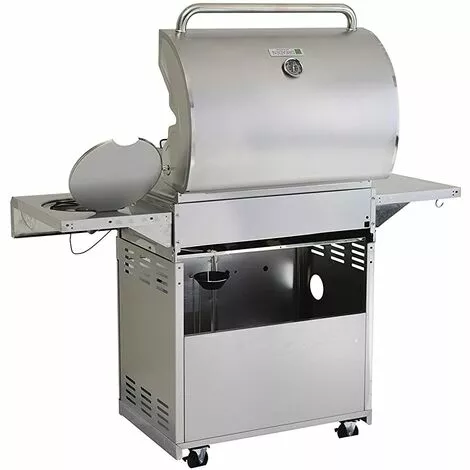 Barbecue Gaz INOX 4 Brûleurs +1 Réchaud 17.5KW, Inclus Grill Et Plancha & Thermomètre,Puissance Totale 17.5KW + Housse, - PHÉNIX GREADEN - Inox 5 Barbecue Gaz INOX 4 Brûleurs +1 Réchaud 17.5KW, Inclus Grill Et Plancha & Thermomètre,Puissance Totale 17.5KW + Housse, - PHÉNIX GREADEN - Inox – Image 3