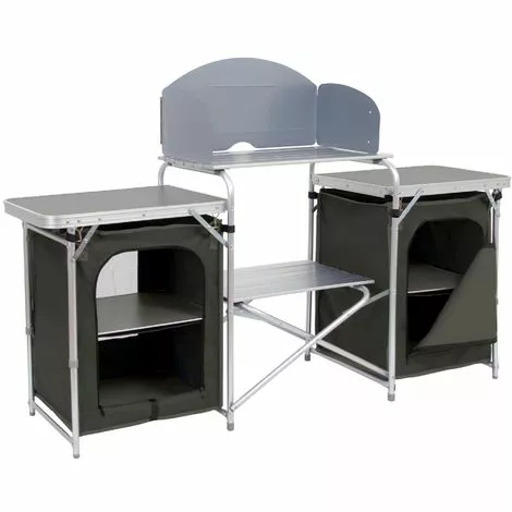 CampFeuer Armoire De Camping En Aluminium | Cuisine De Camping Avec Beaucoup D'espace De Rangement 3 CampFeuer Armoire De Camping En Aluminium | Cuisine De Camping Avec Beaucoup D'espace De Rangement