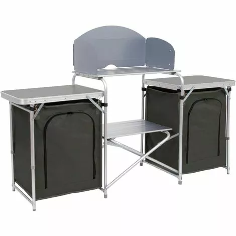 CampFeuer Armoire De Camping En Aluminium | Cuisine De Camping Avec Beaucoup D'espace De Rangement 4 CampFeuer Armoire De Camping En Aluminium | Cuisine De Camping Avec Beaucoup D'espace De Rangement – Image 2