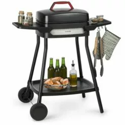 Klarstein Gatsby Grill électrique 2000W 4 Pieds Acier Inox -noir