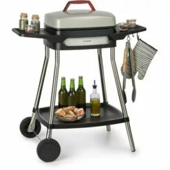 Klarstein Gatsby Grill électrique 2000W Revêtement Antiadhésif - Beige & Noir