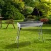 OOBEST BBQ Barbecue à Charbon Pliable En Acier Inox Four Grille De Cuisson Avec Grande Taille Jardin Extérieur Camping