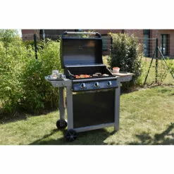 Barbecue Gaz Sur Chariot - Fiesta 3 - Grill + Plancha - Capot Avec Thermomètre Intégré - Surface De Cuisson : 2 762,5 Cm² - Puissance : 10 Kw - Argent - Cook'in Garden -France Barbecue Soldes Boutique 18389906 5