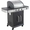 Barbecue Gaz 2 En 1 Fidgi - Grill Et Plancha - 3 Brûleurs - Thermomètre Capot - Puissance 11,5 Kw - Noir/Inox - Cook'In Garden -France Barbecue Soldes Boutique 18389907 1