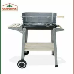 Deuba Barbecue Mobile Avec Grille Réglable Avec Roues Et Poignée 83 X 44 X 87 Cm Métal Et Bois BBQ, Grillades Cuisson -France Barbecue Soldes Boutique 18476653 4