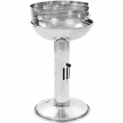 VidaXL Barbecue Au Charbon Sur Support Acier Inoxydable - Argent