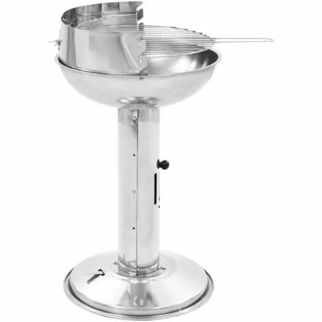 VidaXL Barbecue Au Charbon Sur Support Acier Inoxydable - Argent 5 VidaXL Barbecue Au Charbon Sur Support Acier Inoxydable - Argent – Image 3
