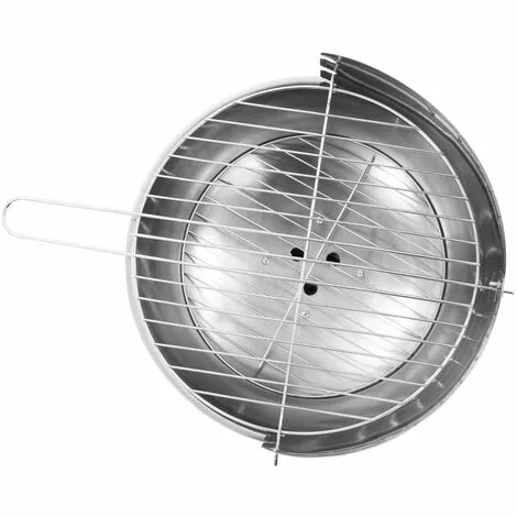 VidaXL Barbecue Au Charbon Sur Support Acier Inoxydable - Argent 7 VidaXL Barbecue Au Charbon Sur Support Acier Inoxydable - Argent – Image 5