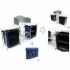 BIGB Meuble De Camping Cuisine Pliable Sur 3 Surfaces + Rangements
