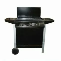 GRILL GARDEN ANDALOUCIA Barbecue A Gaz 3 Brûleurs Sur Chariot - Fonte émaillée
