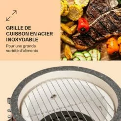Klarstein Princesize Pro Barbecue Kamado 13" (33cm) Thermomètre Tablettes Latérales Rouge -France Barbecue Soldes Boutique 19195491 3