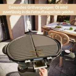 SUNTEC WELLNESS SUNTEC Barbecue Sur Pied Electrique BBQ-9479 [bonnet Détachable Avec Indication De La Température, Tableau Intégré, Plaque à Griller 46x35 Cm, Max. 2400 W] -France Barbecue Soldes Boutique 19322992 4