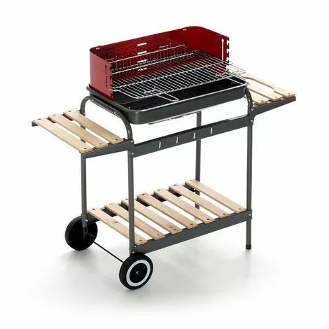 CAESAROO Barbecue Charbon De Bois Avec Structure En Acier Et Coupe-vent | Acier 3 CAESAROO Barbecue Charbon De Bois Avec Structure En Acier Et Coupe-vent | Acier