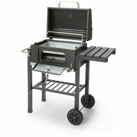 CAESAROO Barbecue Charbon De Bois Zack En Acier Noir Avec Four | Noir 4 CAESAROO Barbecue Charbon De Bois Zack En Acier Noir Avec Four | Noir – Image 2