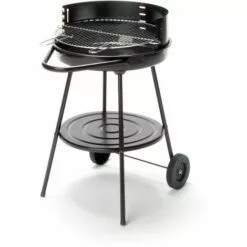 CAESAROO Barbecue Charbon De Bois Cleverly 68x51x81 Cm Avec Structure En Acier | Noir