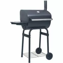 VidaXL Gril Barbecue Au Charbon Avec étagère Inférieure Noir - Noir