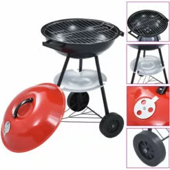 YOUTHUP Barbecue Portable XXL Au Charbon Avec Roues 44 Cm -France Barbecue Soldes Boutique 19550648 3