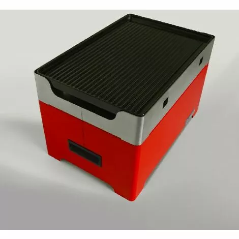 LINCAR S.R.L. Barbecue à Granulés Nomade Rouge Avec Plaque émaillée Lisse 4 LINCAR S.R.L. Barbecue à Granulés Nomade Rouge Avec Plaque émaillée Lisse – Image 2