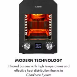 Klarstein Hannibal Barbecue Intérieur Haute Température 2200W 850°C Inox Noir -France Barbecue Soldes Boutique 20285403 3