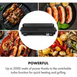 Klarstein Charleroi Turbo Grill De Table électrique 2000W DuoGrill Concept Noir -France Barbecue Soldes Boutique 22845246 4