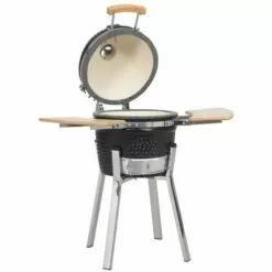 VidaXL Kamado Barbecue à Fumoir Céramique 81 Cm - Noir